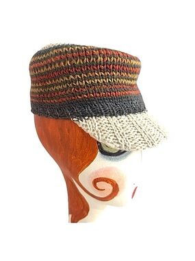 SCALA ~ Handmade Since 1921 Multicolor Women's Knit Hat w/Adjustable Head Tie